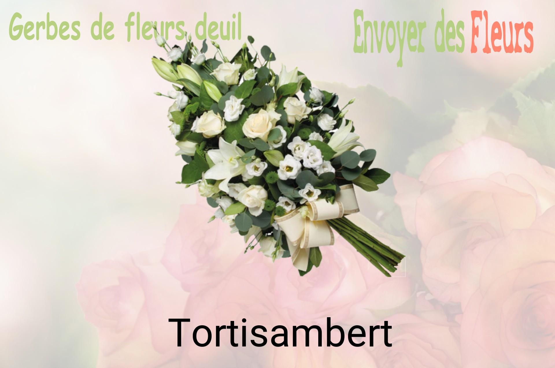 Gerbe de fleurs de deuil livrée à Tortisambert